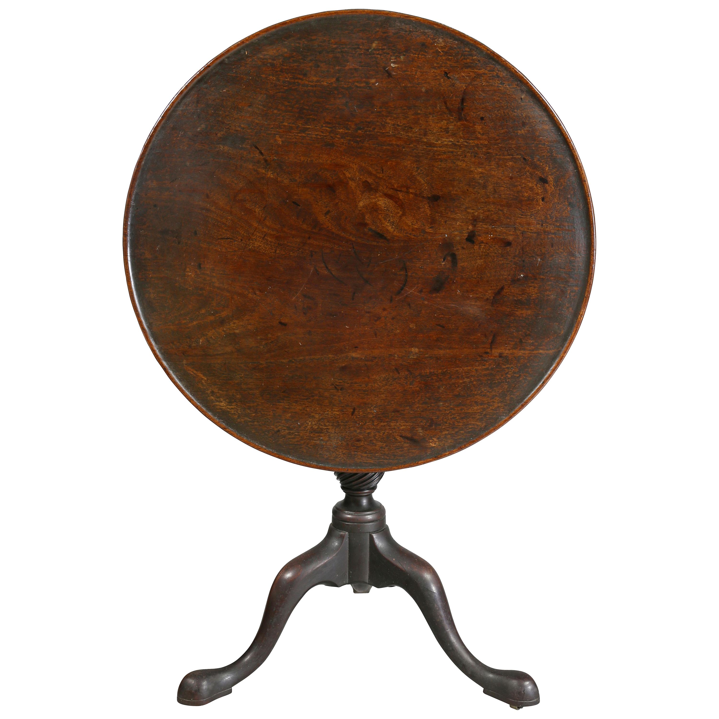 George III Mahogany Tilt Top Table