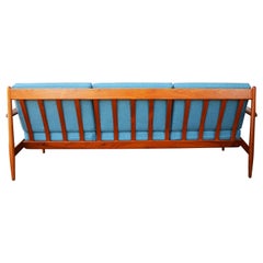 Ultimate Grete Jalk Sofa, Restored, All Teak Frame, Thin Back Slats, 1960s