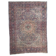 Large Distressed Antique Rug