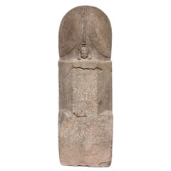 Antique Khmer Mukhalinga Sculpture, Sandstone, Pre-Angkor Period