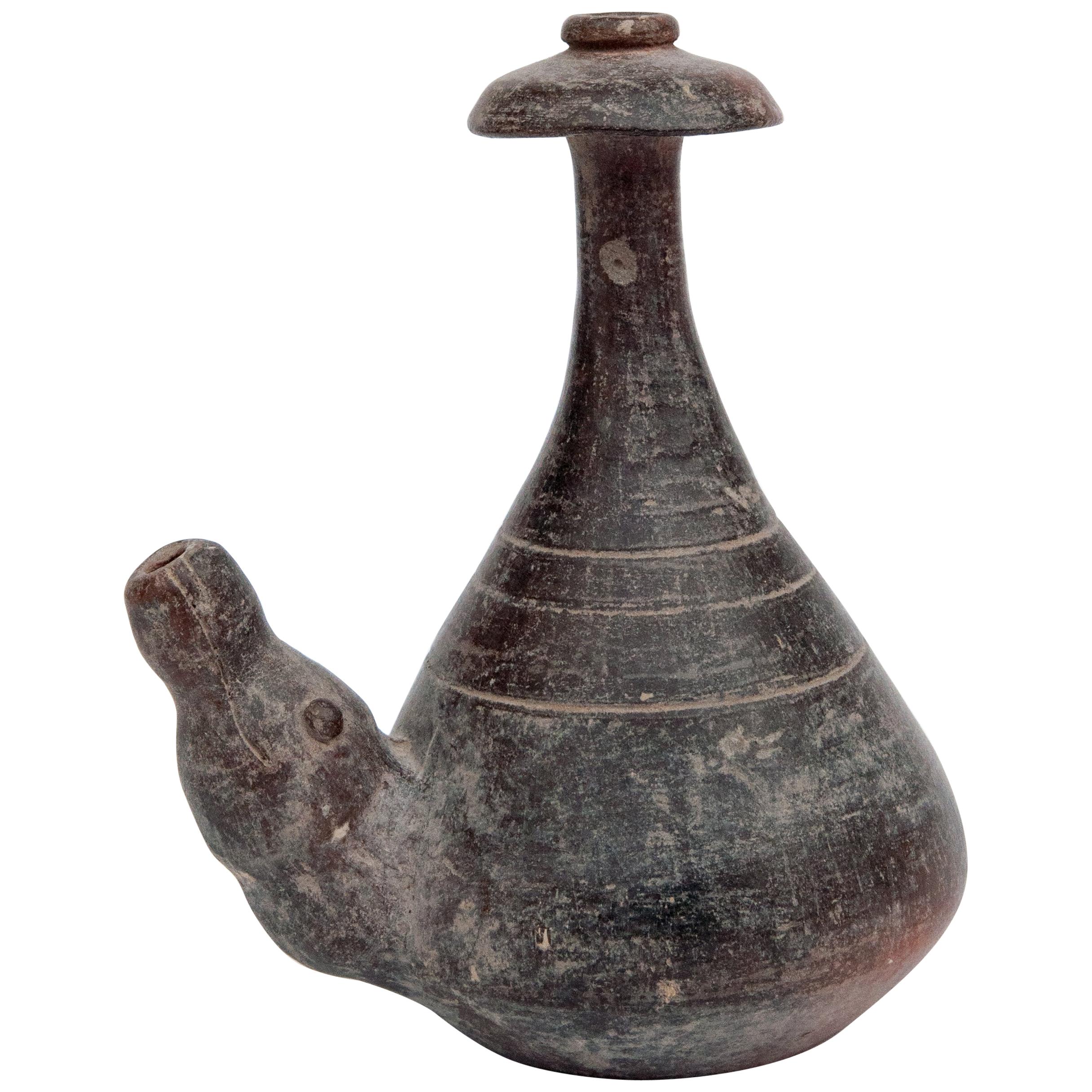 Old Earthenware Kendi, Majapahit Style, North or East Java, Late 19th Century