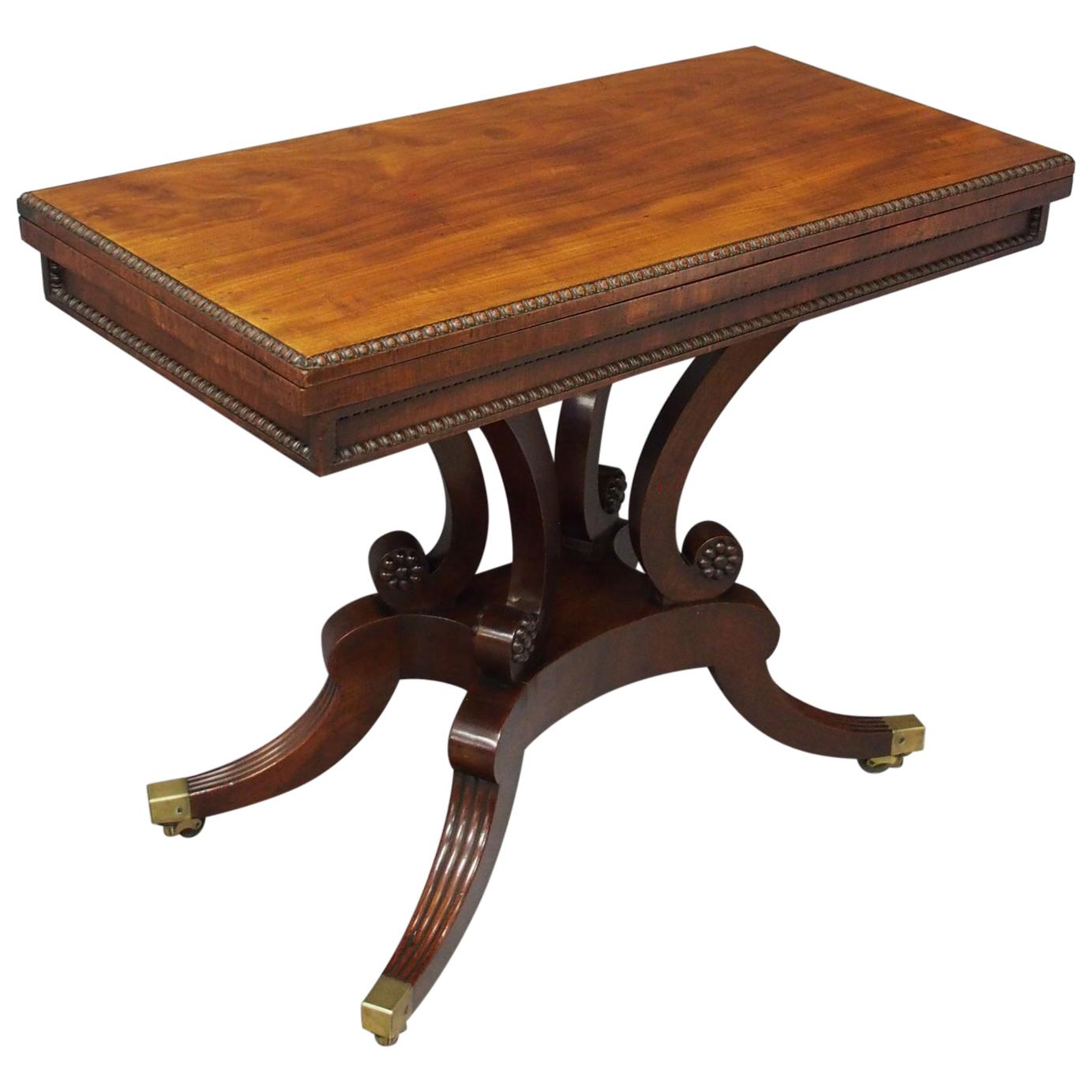 Regency Mahogany Tea Table by William Trotter For Sale