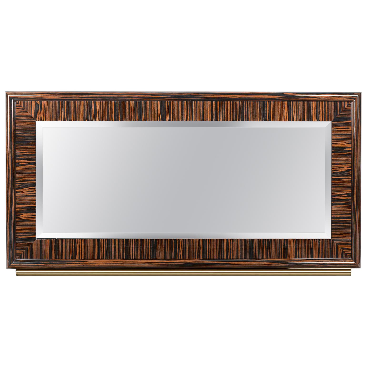 Mirror Secret in Ebony and Galvanized Metal, Original Sin Collection, Italy