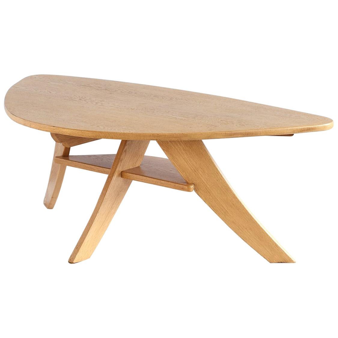 Jan Den Drijver Oak Coffee Table for Wooninrichting De Stijl, Netherlands, 1948