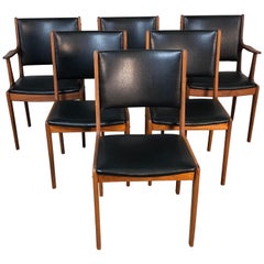 1960s Danish Teak Dining Chairs, Set of 6