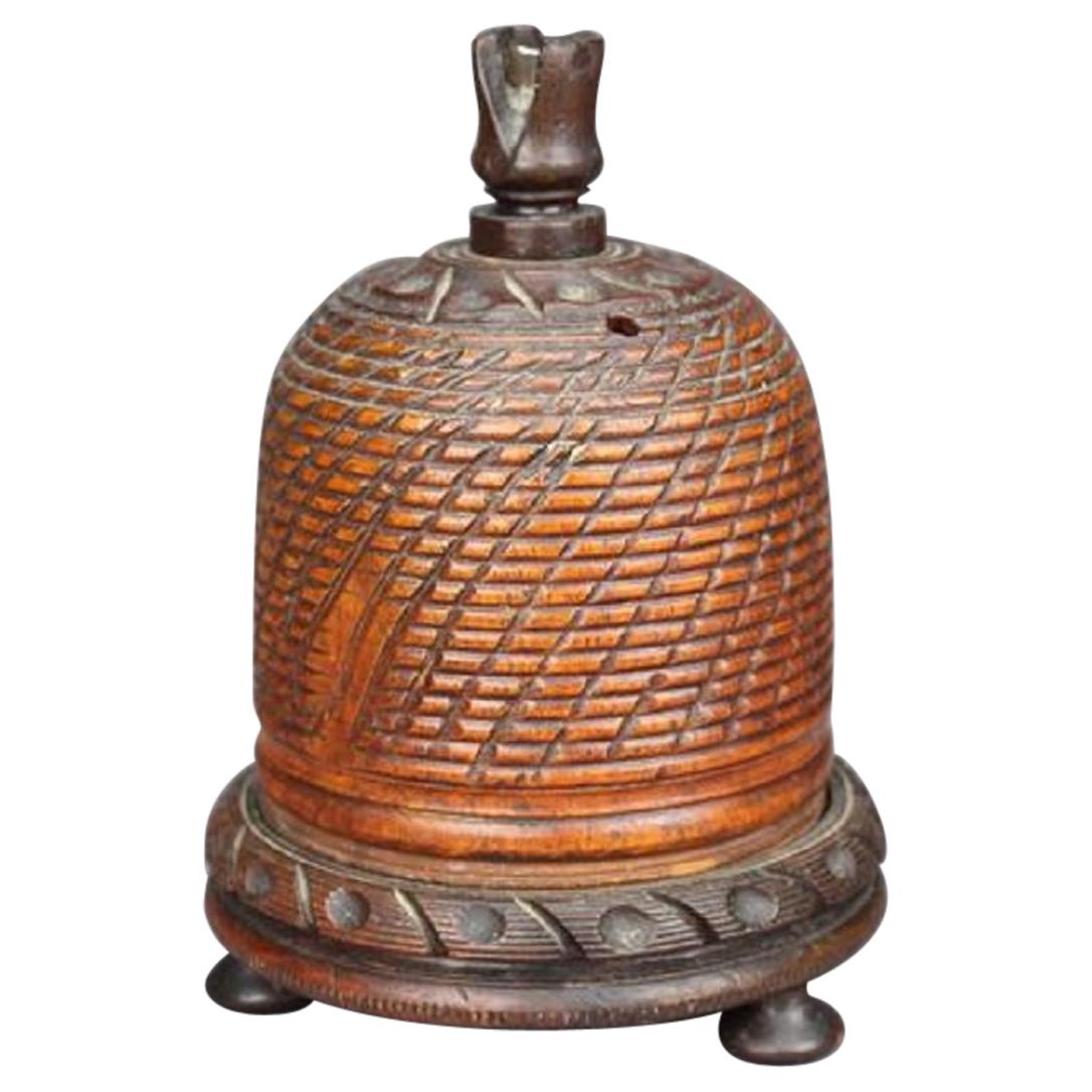 19th Century Treen String Barrel in the Form of a Beehive For Sale