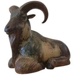 Mouflon in Ceramic by Knud Kyhn, 1950