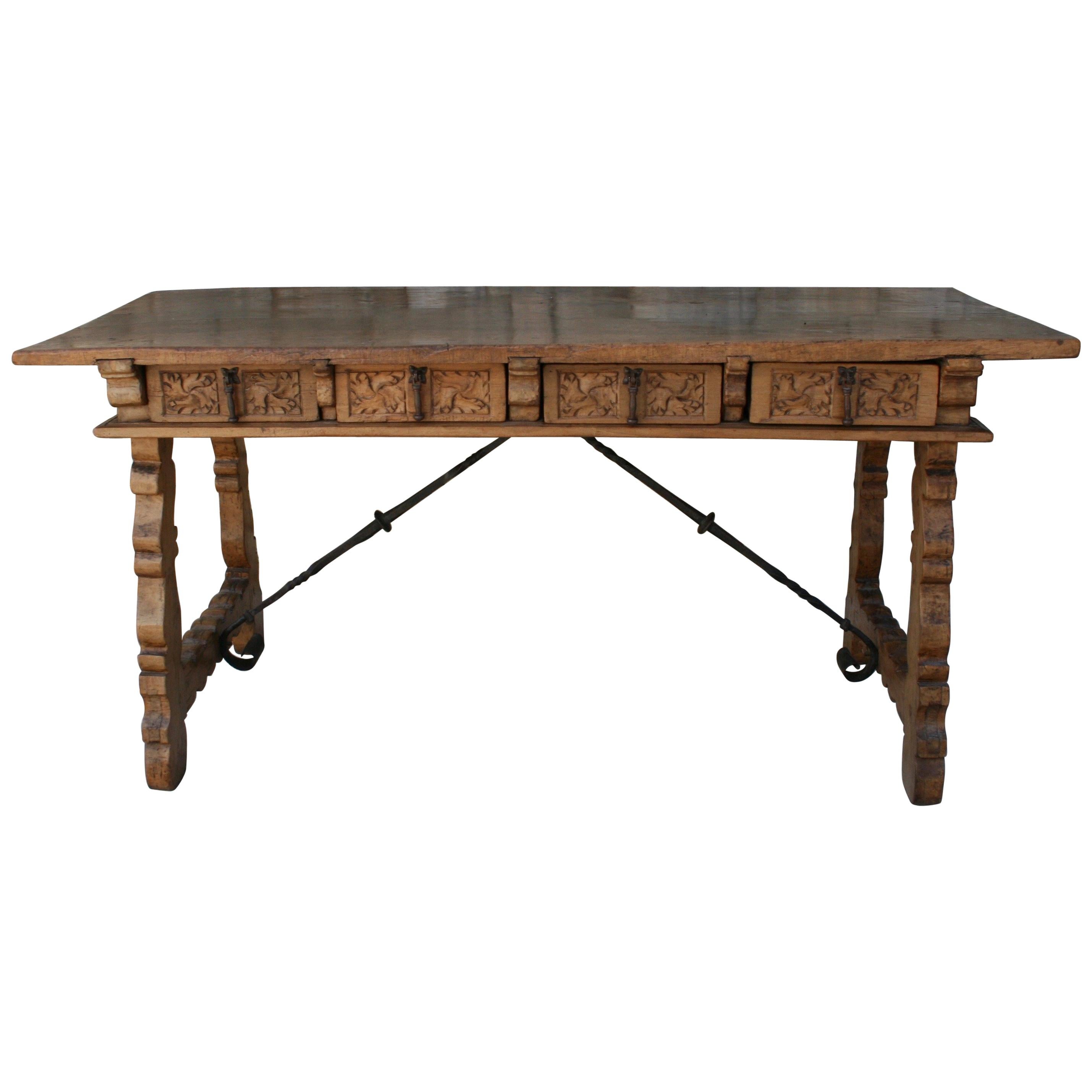 18th Century Walnut Spanish Table For Sale