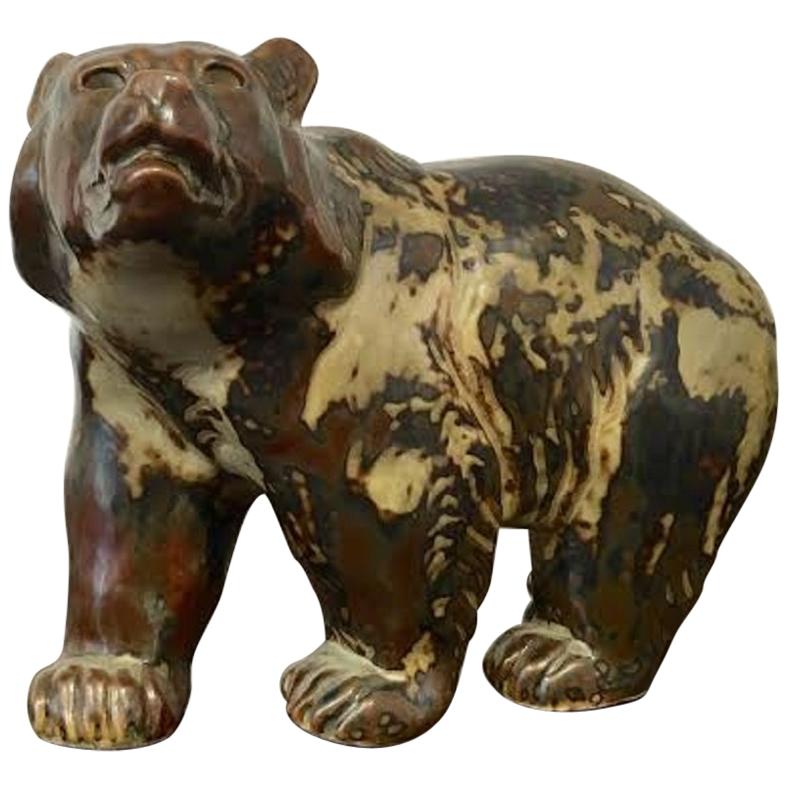 Bear in Ceramic by Knud Kyhn, 1950