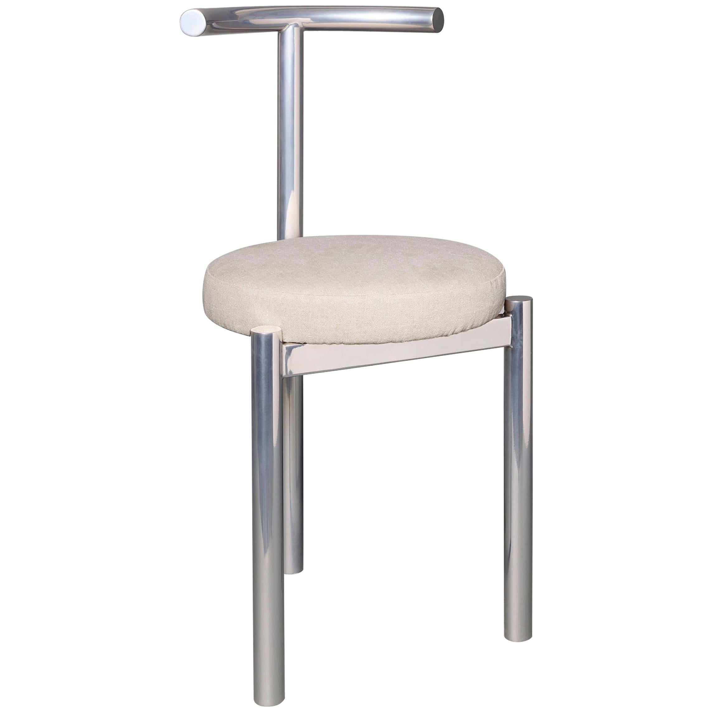 M Series -  Minimalist Stainless Steel Metal Soft Chair im Angebot