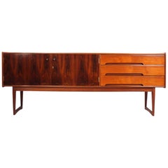 Vintage Midcentury Rosewood and Teak Sideboard by Younger