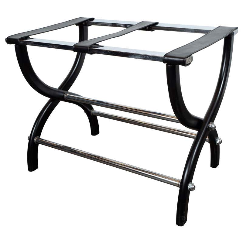 Large Vintage Two Tier Chrome Train Luggage Rack For Sale at 1stDibs ...