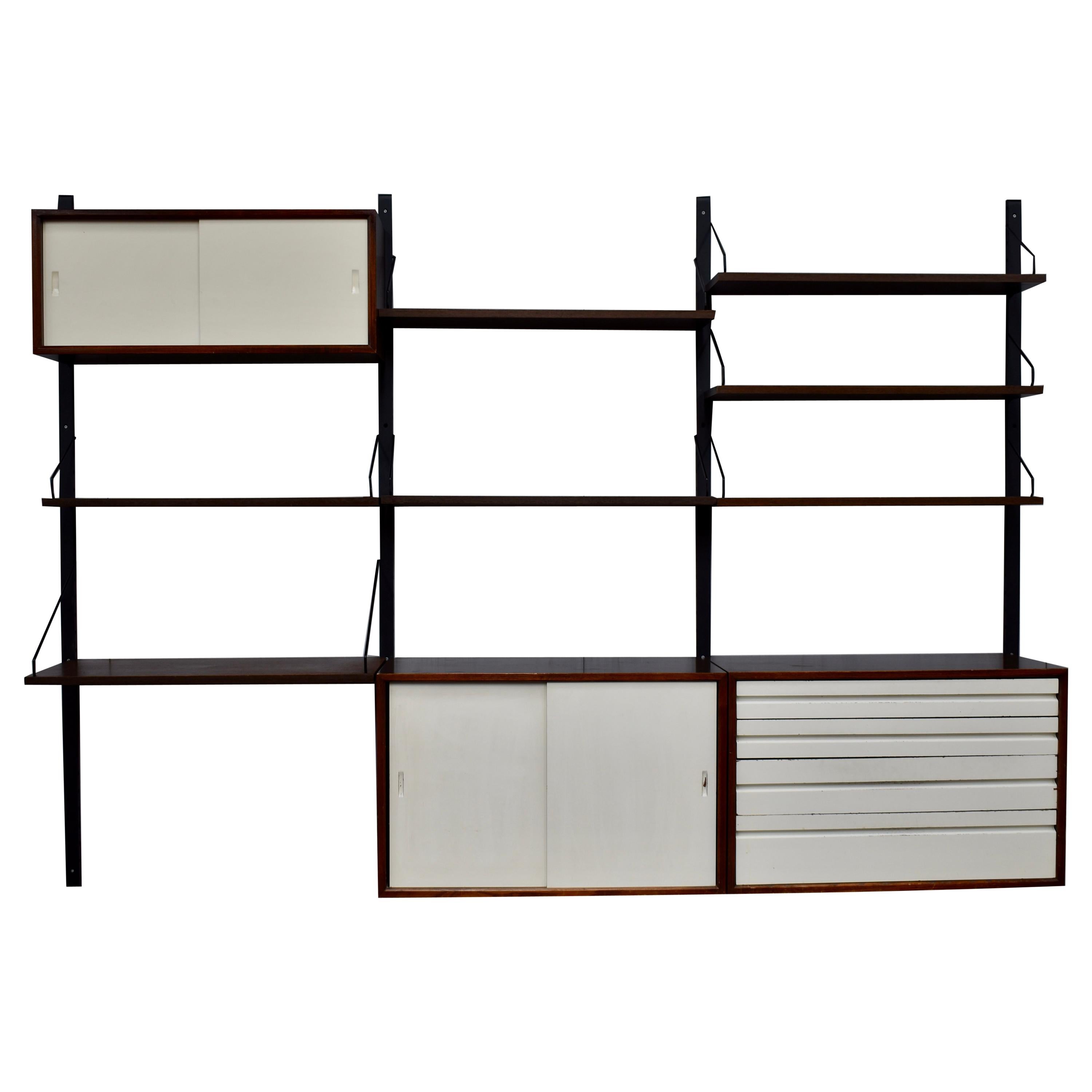 Poul Cadovius Royal Wall Unit in Wenge, Denmark, circa 1960