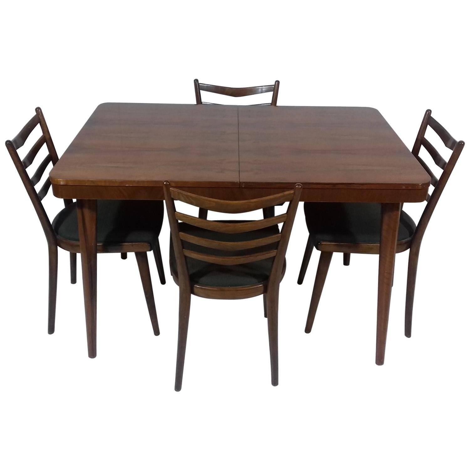 Danish Elliots of Newbury Stowaway Credenza, Table and Four Chairs For Sale at 1stDibs