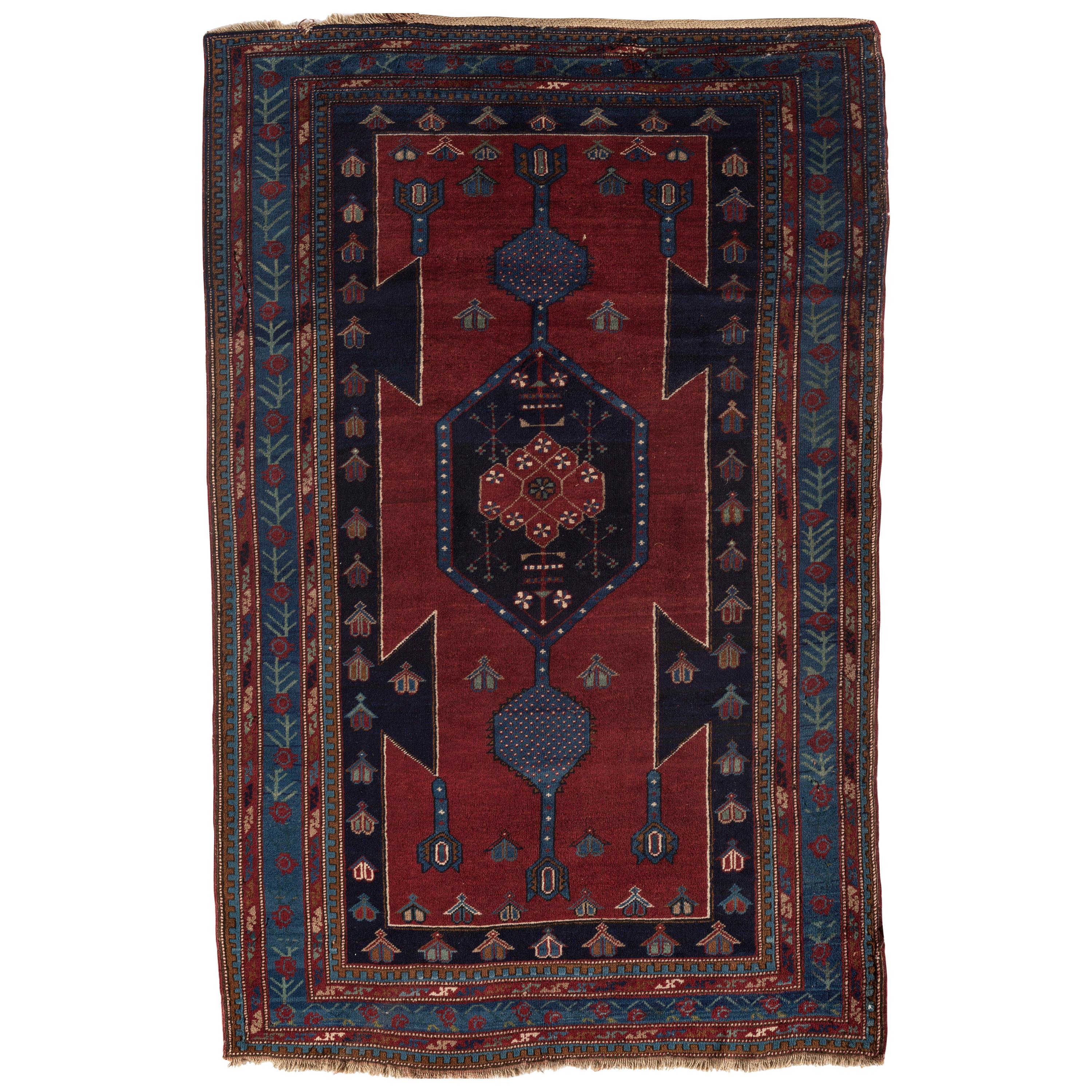 Antiker kaukasischer Kazak-Teppich, um 1900 im Angebot