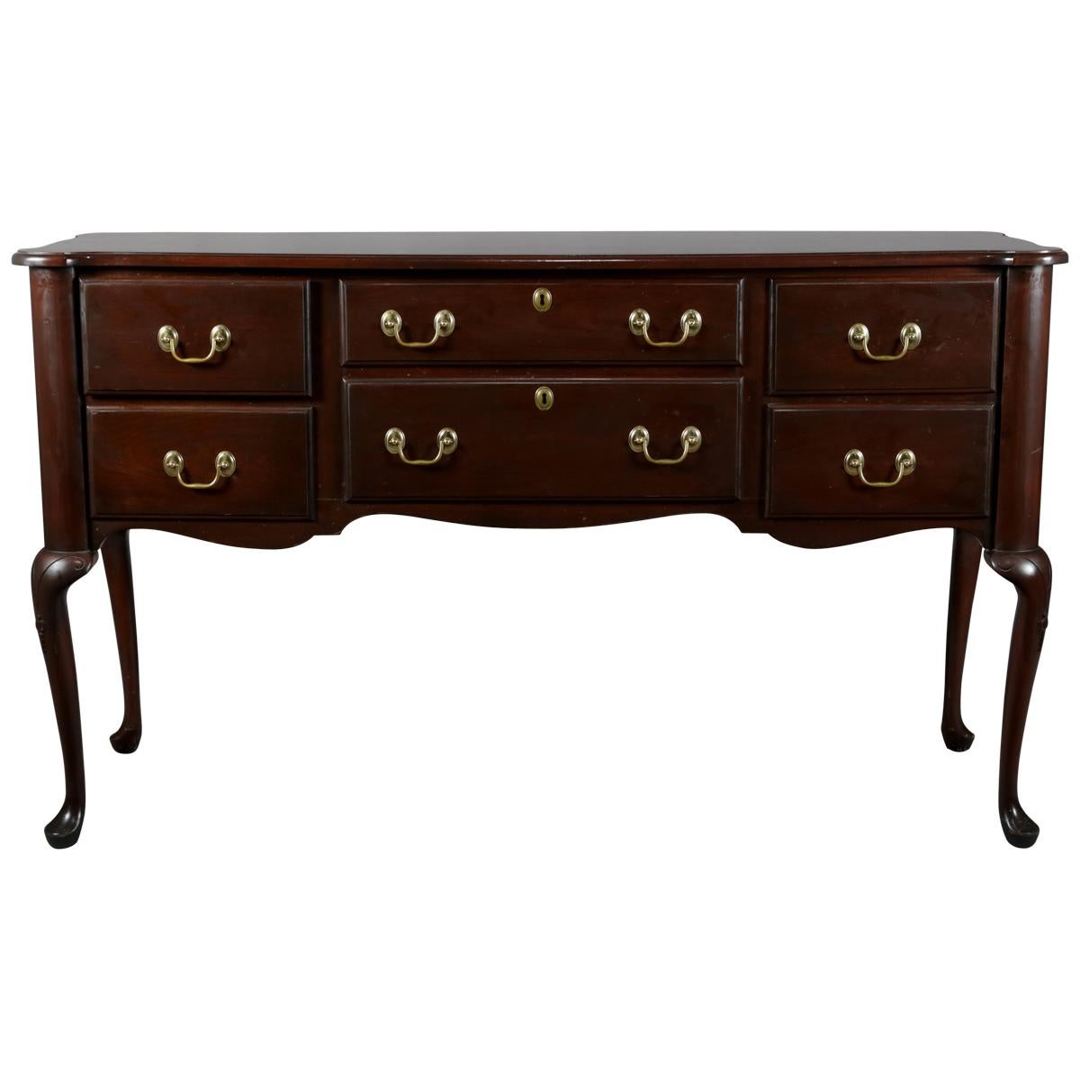 Queen Anne Style Mahogany Sideboard by Drexel, 20th Century
