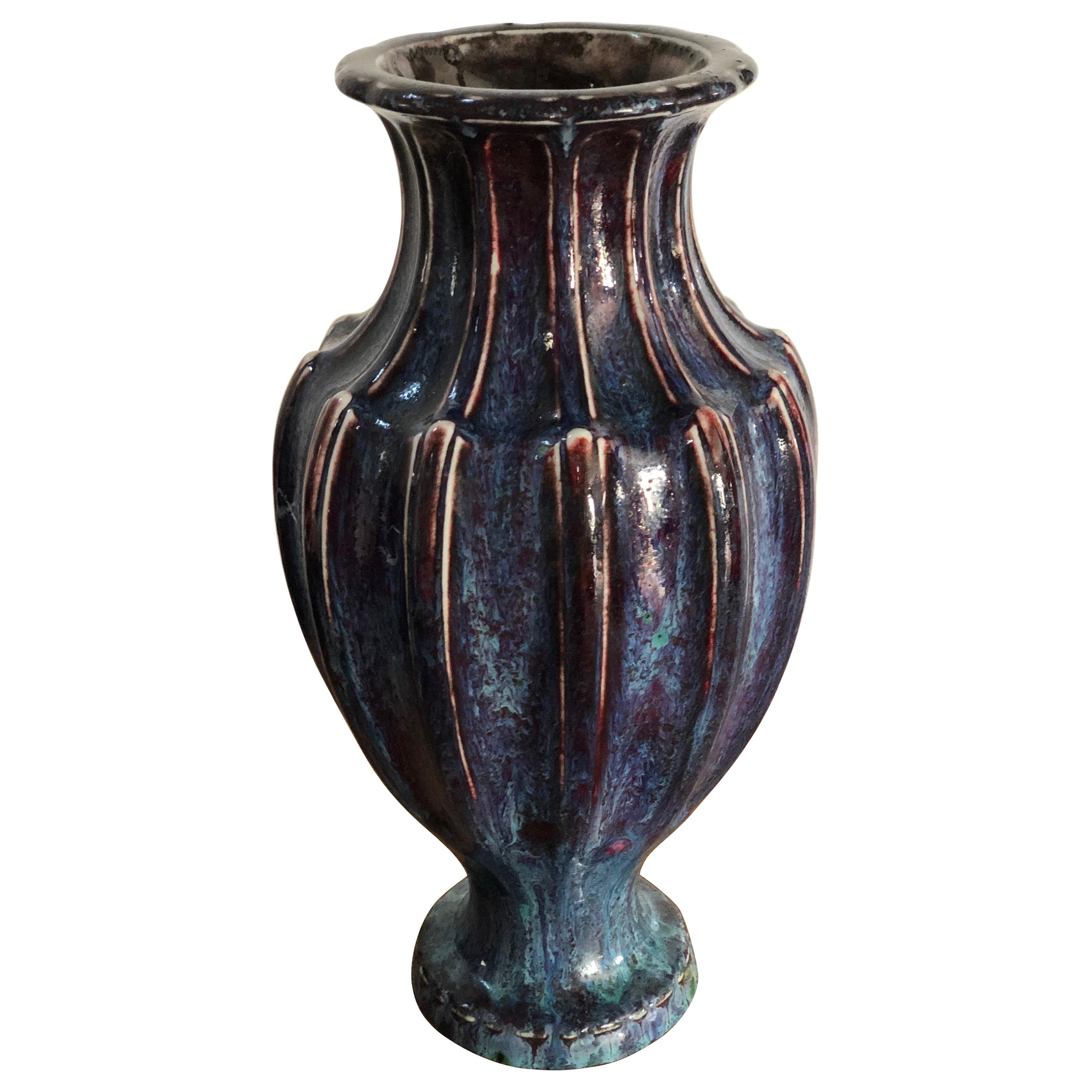 Manufacture de Sèvres Sang de Boeuf Porcelain Vase, 1889 For Sale