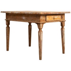 19th Century Gustavian Styled Folk Art Table