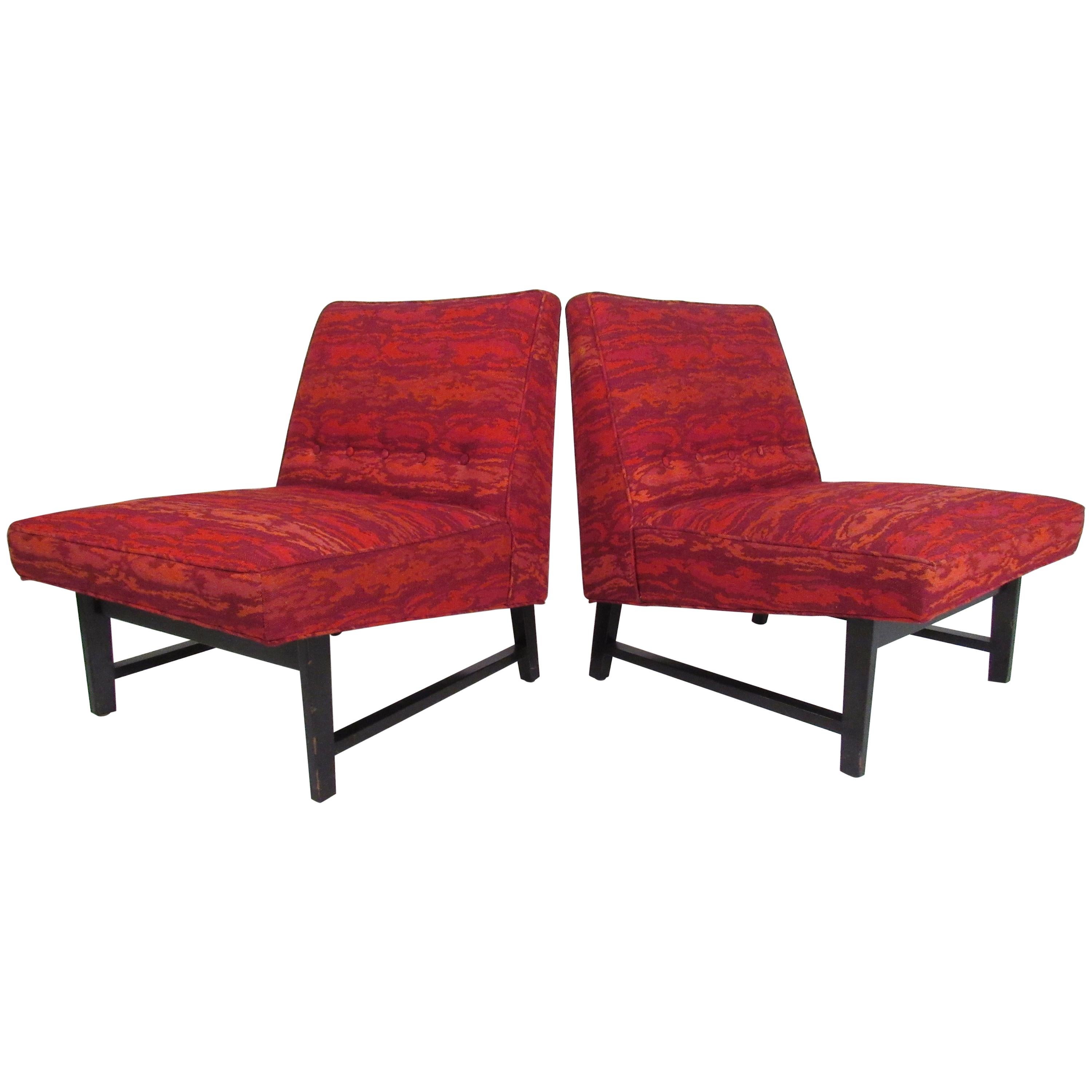 Mid-Century Modern Slipper Chairs by Edward Wormley for Dunbar For Sale