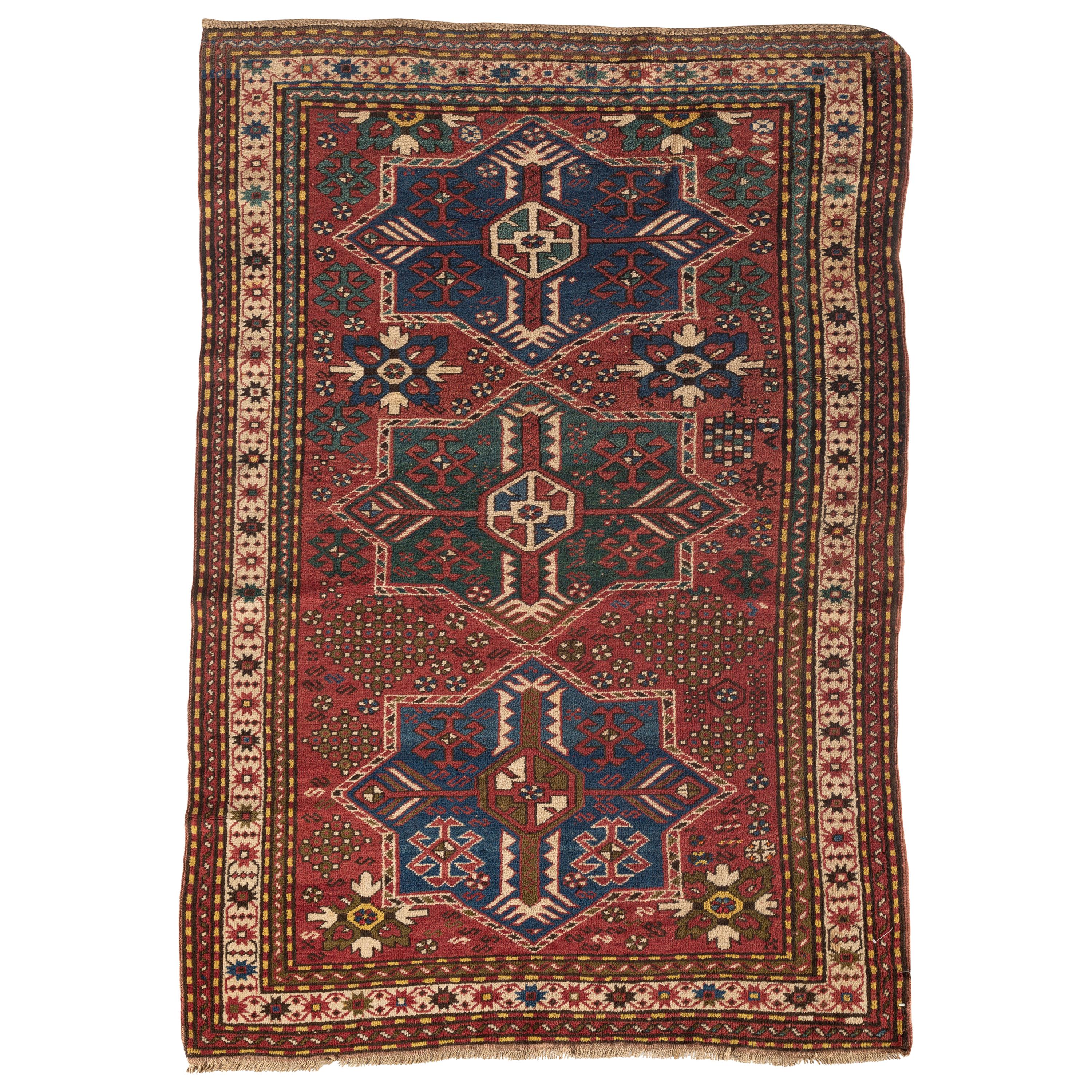 Antique Caucasian Kazak Rug, circa 1880 For Sale