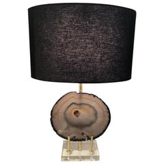 Gorgeous Smoked Quartz Table Lamp