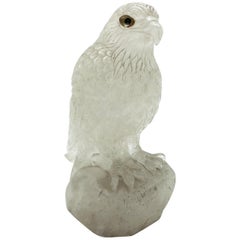 20th Century Rock Crystal Sculpture of Eagle
