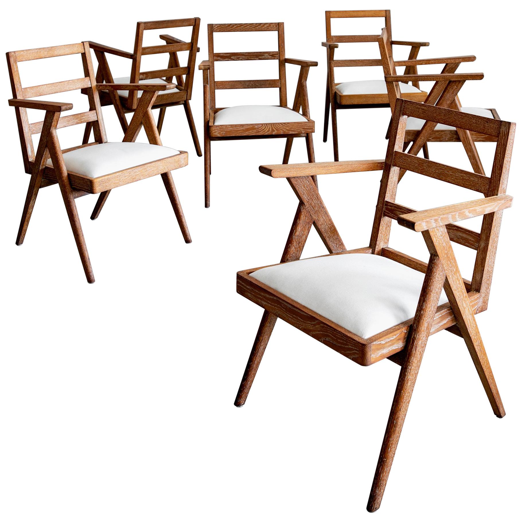 French Oak Dining Chairs