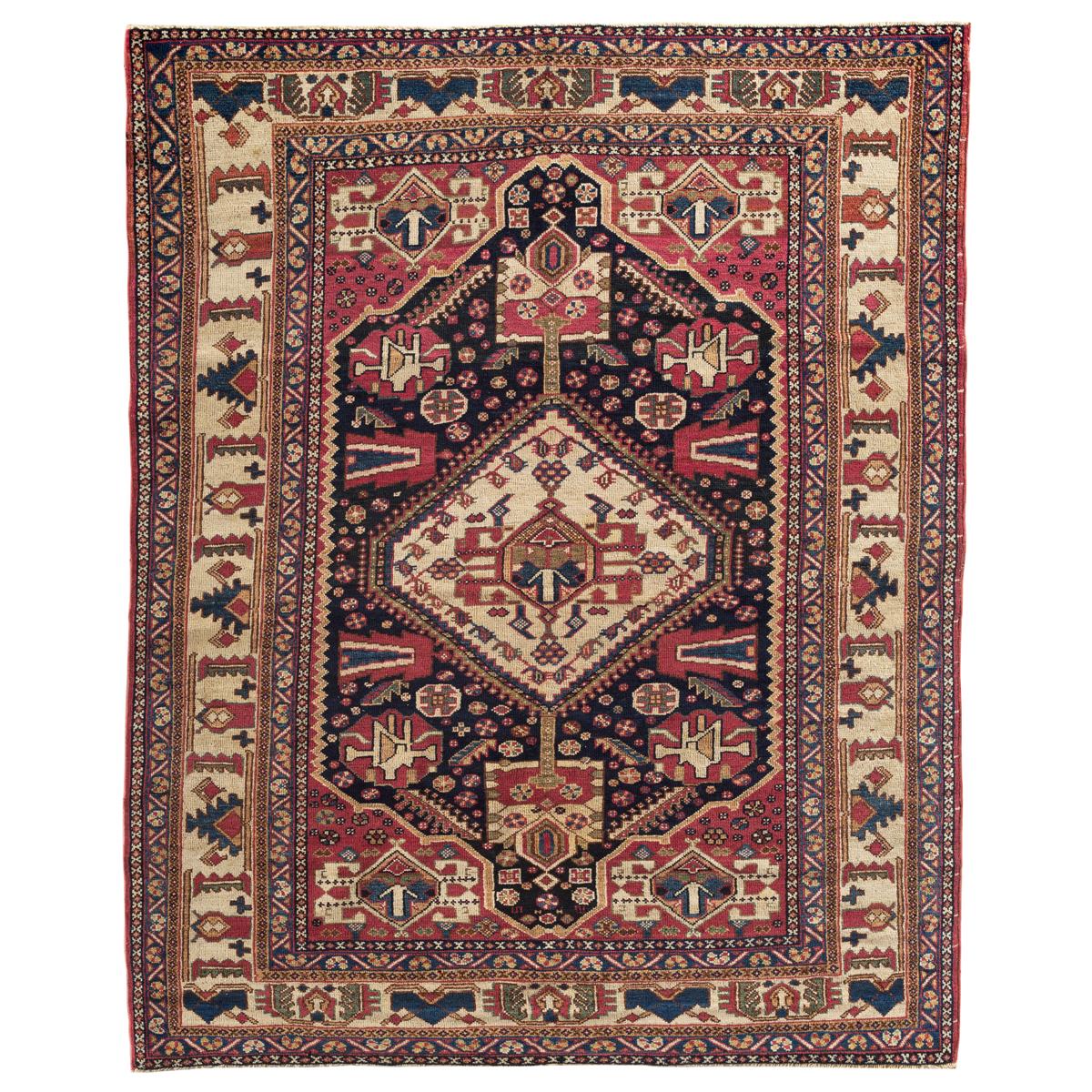 Tapis Qashqai ancien, vers 1880