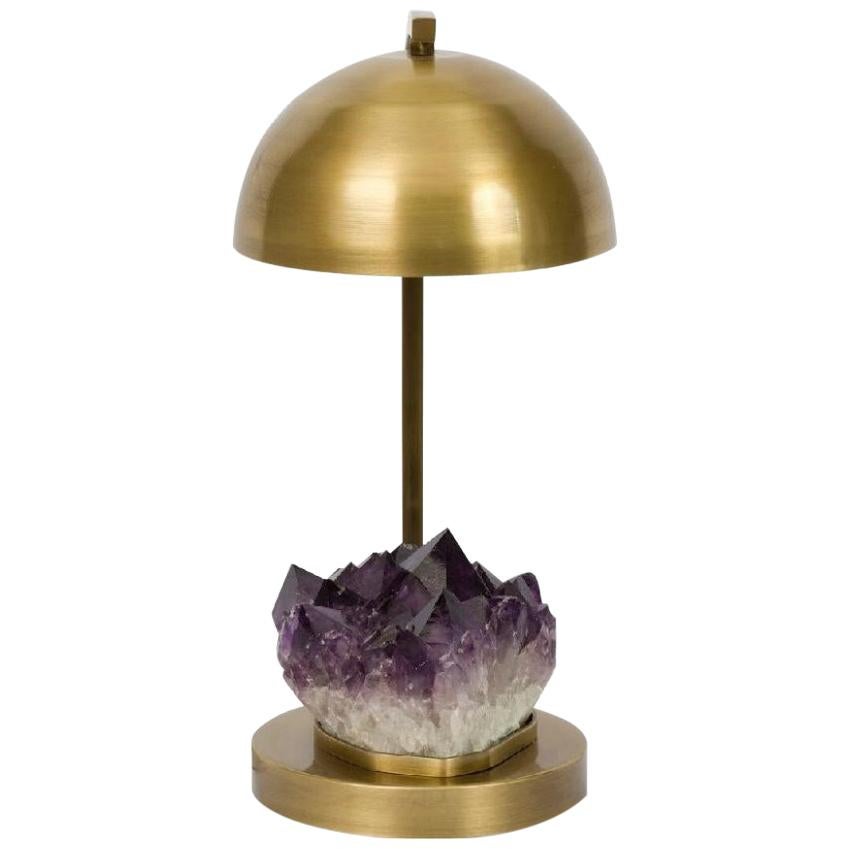 One of a Kind Amethyst Table Lamp