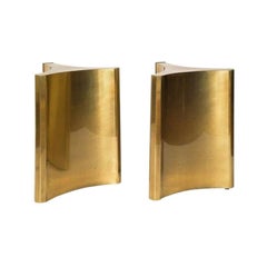 Pair of Brass 'Trilobi' Dining Table Bases by Mastercraft