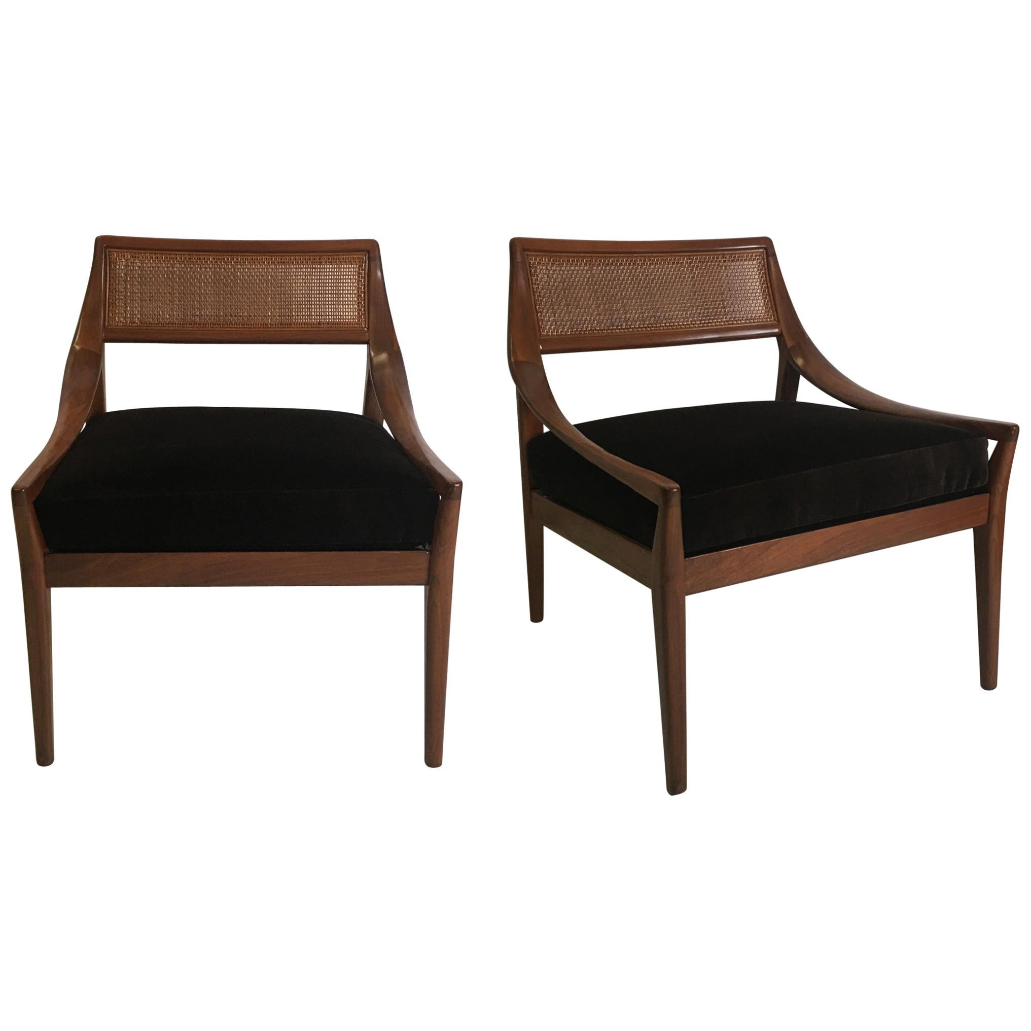 Pair of Walnut Armchairs by Kipp Stewart for Directional
