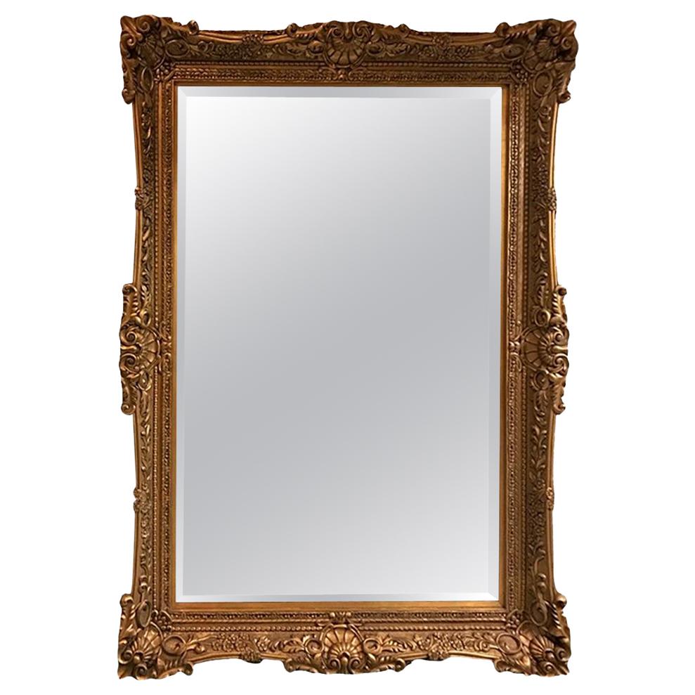 Grand Giltwood Mirror Having Ornate Details