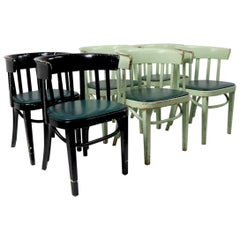 Vintage Set of 6 J J Kohn Mundus Cafe Dining Chairs