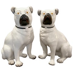 Pair of Staffordshire Pugs, Late 19th Century