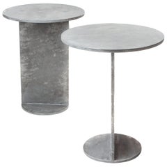 Pair of Eero Tables in Hot-Dipped Galvanized Steel Plate by Jonathan Nesci