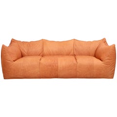 Mario Bellini Le Bambole Three-Seat in Light Tan Leather by B&B, Italia