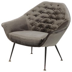 Gastone Rinaldi P43 Rima Velvet Chair, 1950s