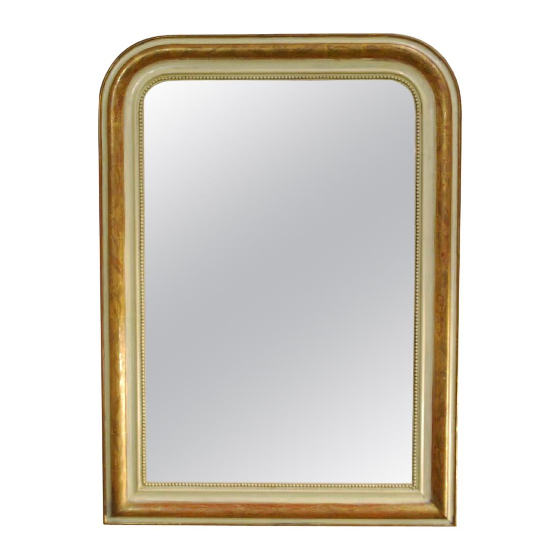 Antique French Partially Gold Gilt Louis Philippe Mirror