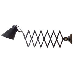 Black Extendable Industrial Wall Lamp by Bometal