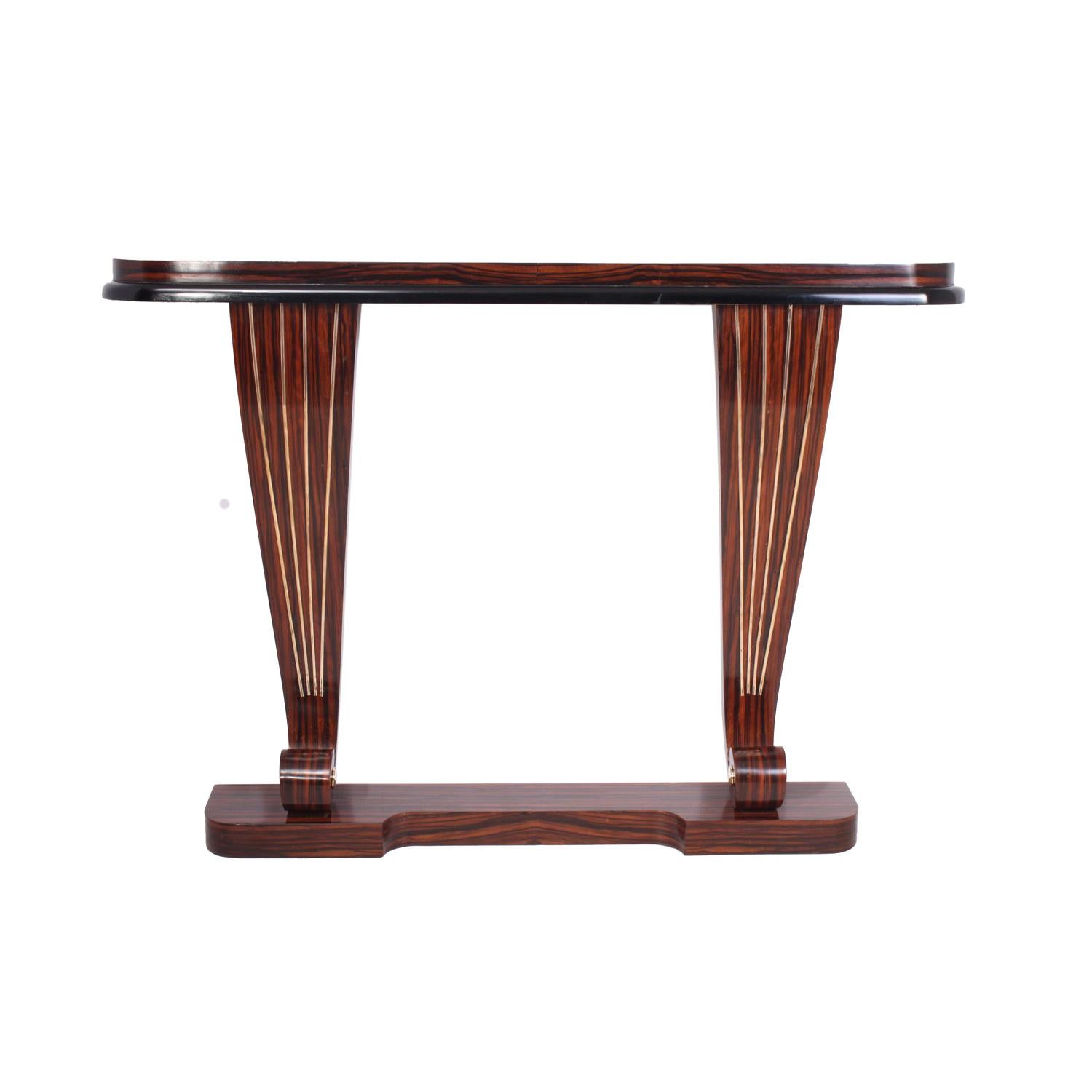 Art Deco Macassar Ebony Console Table