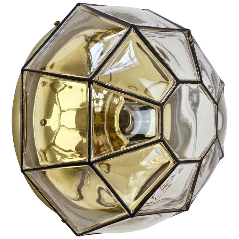 bubble glass flush mount light