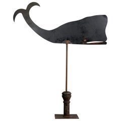 Vintage Folk Art Whale Weathervane, circa 1950s