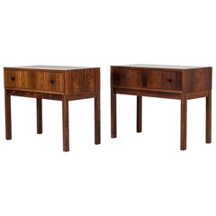 Pair of Midcentury Bedside Tables from Firma Glas & Trä