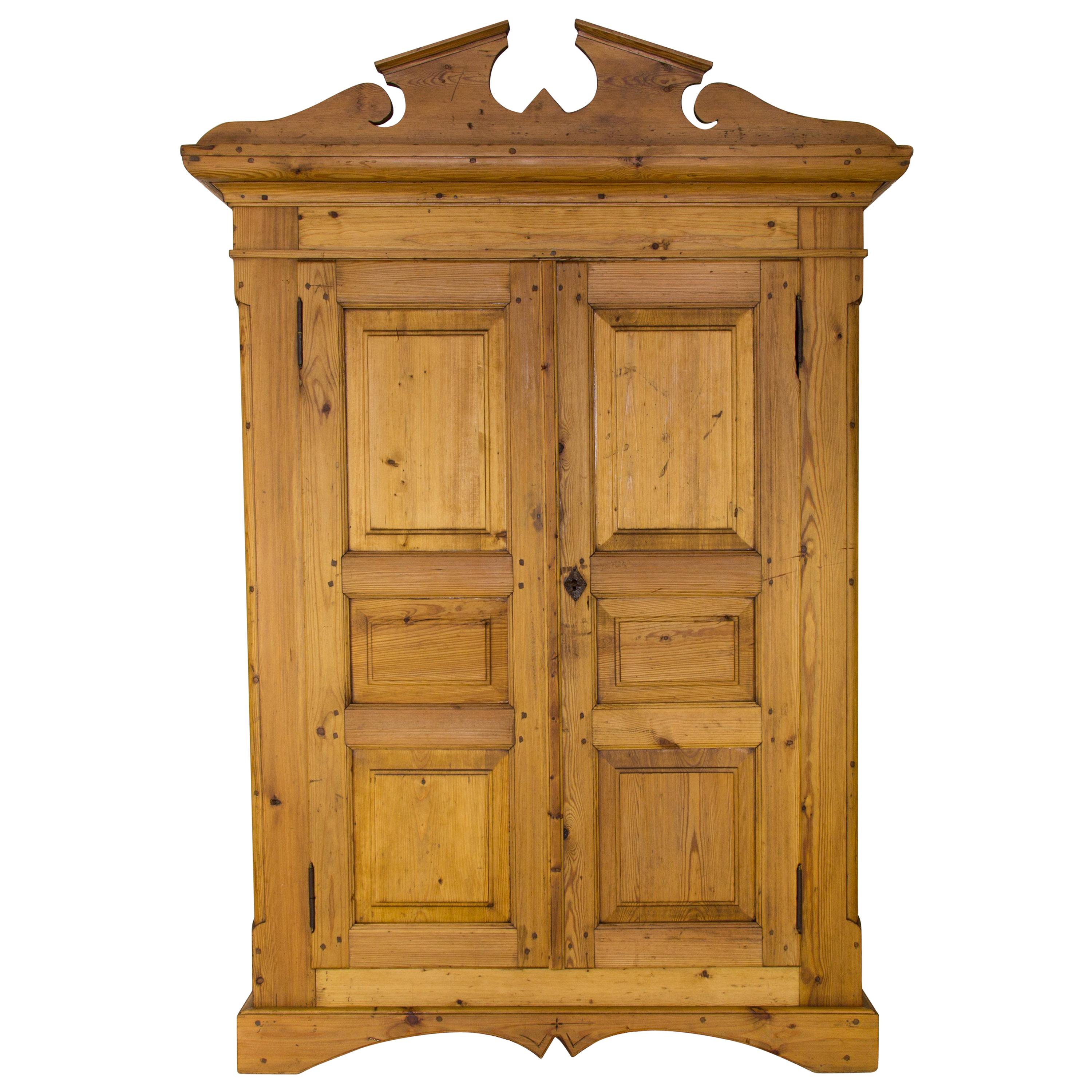 Country Style Baltic Pine Two-Door Armoire