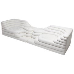 Used De Sede 'Terrazza' Sofas DS 1025 in White Leather 1972 by U. Klug & Ueli Berger