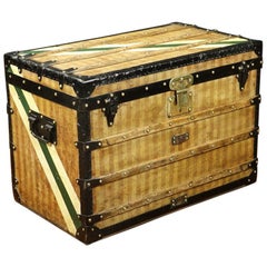 Louis Vuitton Trunk with Striped Canvas