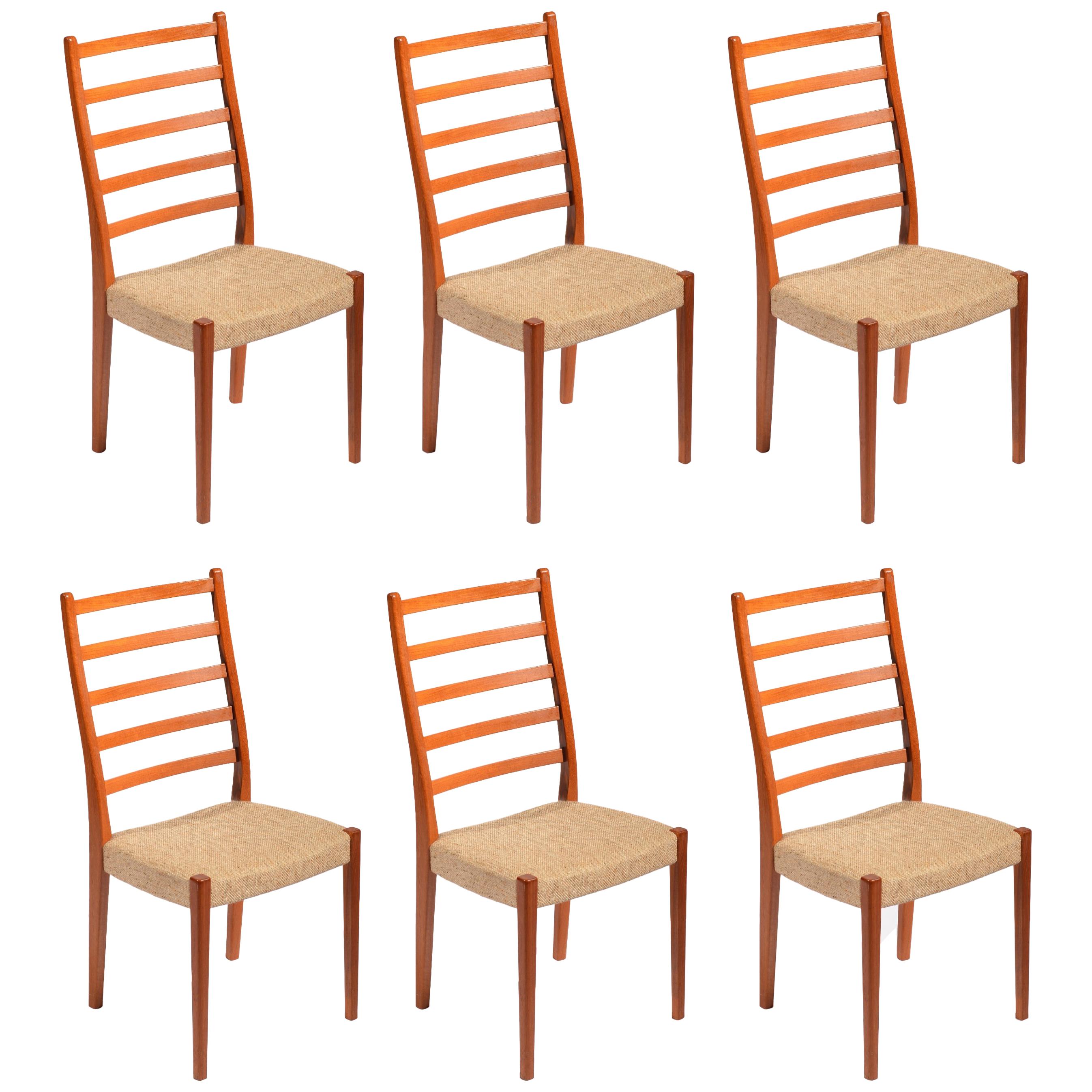 6 chaises de salle à manger en teck de Svegards Markaryd, Suède
