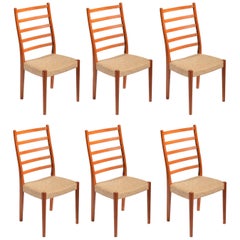 6 chaises de salle à manger en teck de Svegards Markaryd, Suède