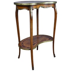 19th Century Victorian Walnut Inlaid Occasional Table