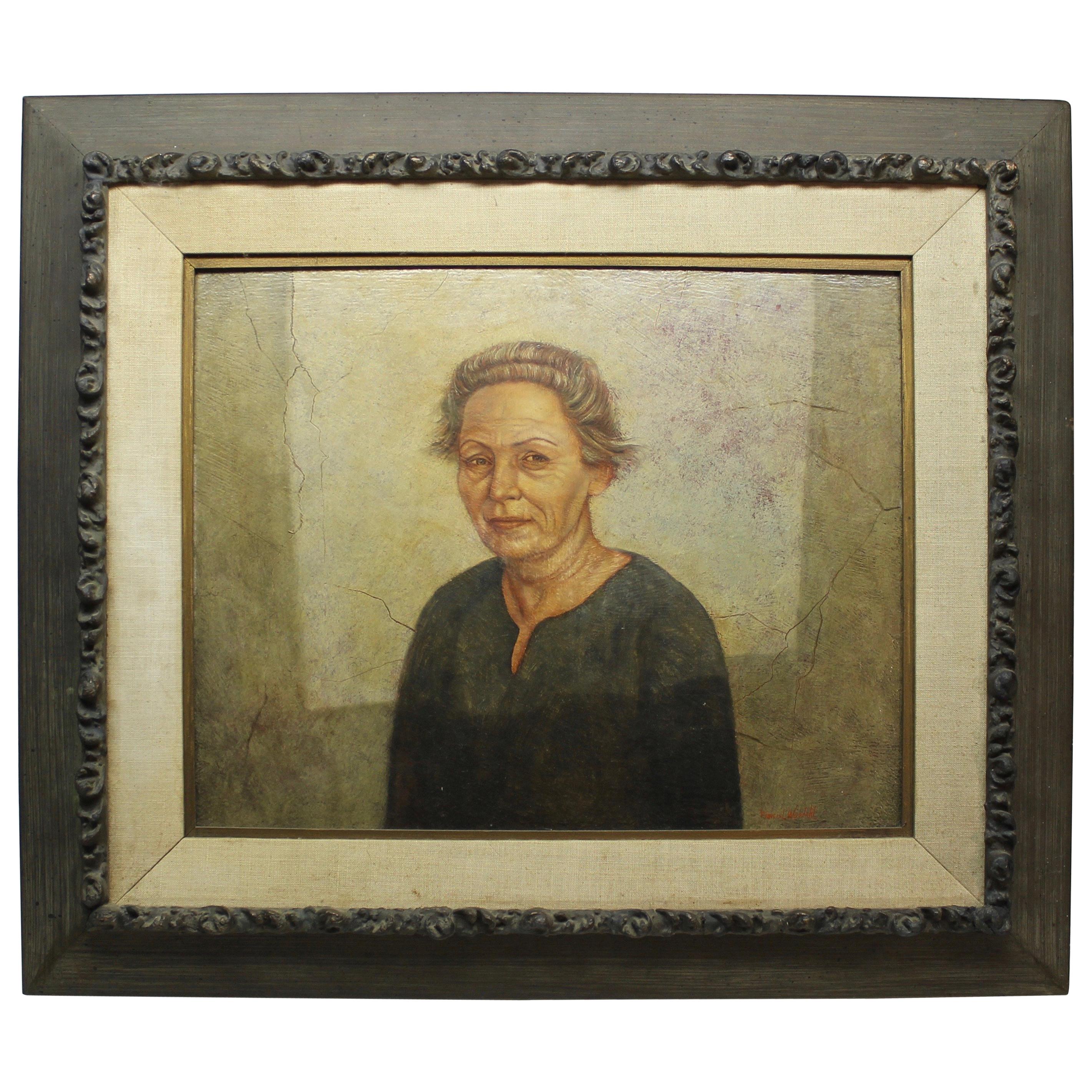 Portrait of a Woman by Francis L. Woodahl For Sale